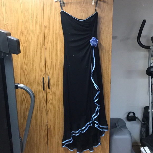 Rampage Dresses & Skirts - Black and blue evening dress with shawl